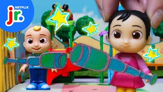 JJs Outer Space Adventure 🪐 CoComelon Lane Toy Play  Netflix Jr [upl. by Hemminger]