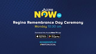 Regina Remembrance Day Services November 11 2024  AccessNow TV [upl. by Nove]