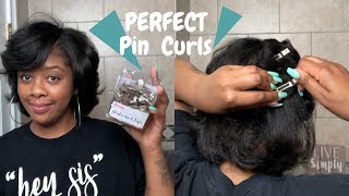 How To Perfect Pin Curls  Maintain Straightened Natural Hair  Silk Press on Type 4 Hair [upl. by Aitercal759]