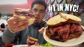 TRYING NEW YORK CITYS 1 PASTRAMI SANDWICH New York City Travel Vlog Part 7 [upl. by Anitel]