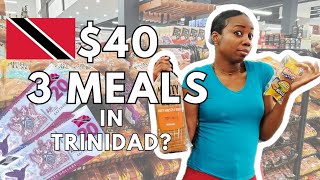 40 Grocery Challenge Trinidad and Tobago  Can I Eat Breakfast Lunch amp Dinner [upl. by Magnuson359]