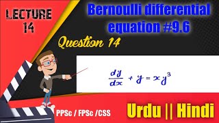 Bernoulli differential equation 96 Question number 14 [upl. by Georglana151]