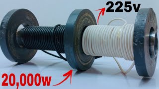 I turn steel pipe into 225v 20000w free energy generator use super magnetsviralvideo [upl. by Anatniuq]