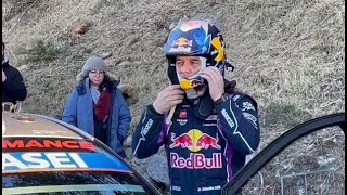 WRC Rallye Monte Carlo 2022  Loeb Evans Katsuta etc before the start of a stage [upl. by Munn]