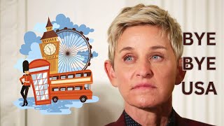 Ellen DeGeneres Debuts Dark Hair amp Relocates to England – Fans React [upl. by Girhiny]