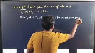 rajmaths vedio how to find nth term from end of the A P [upl. by Rosenfeld]