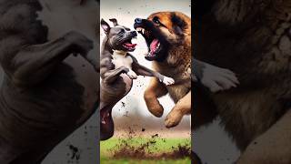 Kangal Shepherd Vs Pitbull 😱 🔥 Two Powerful Dogs Breeds pitbulldog dogbreed [upl. by Vincents]