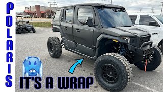 Changing the Paint Color with a MATTE BLACK WRAP on a 2024 POLARIS XPEDITION ADV NORTHSTAR [upl. by Jemie341]