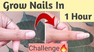 1 Hour Nail Growth Challenge  Live Proof  How to grow Nails Fast  Fast Nail Growth Tips Long Nail [upl. by Oiluarb368]