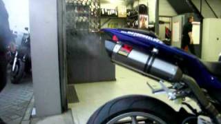 2009 Yamaha YZFR1 Akrapovic evolution systeem [upl. by Marilyn763]