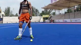 Rupinderpal Singh drag flick Hockey India team member Rupinder practicing his drag flick [upl. by Brittaney]