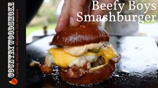 Beefy Boys Smashburger At Home [upl. by Ahseuqal]