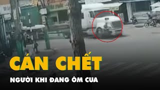 Xe container ôm cua cán chết người đàn ông ở Bình Dương [upl. by Eenat]