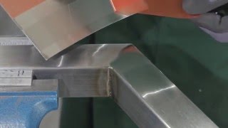 squaretube handrail  mitre grinding 60° [upl. by Maiga]