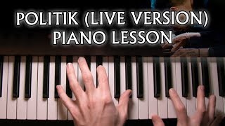 How to play Coldplay  Politik Live Version on piano [upl. by Seppala]