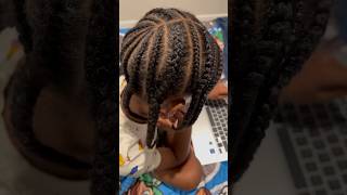 Cornrow hairstyle for natural hair cornrows braids naturalhair braidstyles shorts kidhairstyle [upl. by Matthaeus]