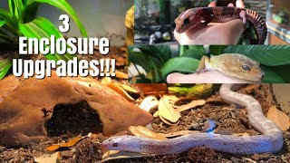 3 Reptile Enclosure Upgrades Corn Snake Leopard Gecko AFT [upl. by Amabil774]