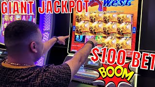 One Of THE BIGGEST JACKPOTS On All Aboard Slot Machine [upl. by Einafets]