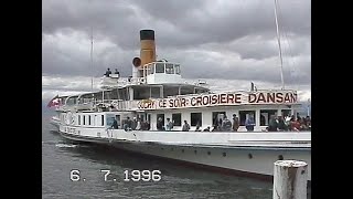 ARCHIVE du 6 amp 13 juillet1996  ÉvianMeillerie à bord de LA SUISSE [upl. by Ellennej]