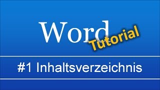 Abschlussarbeit in Word 1 automatisches Inhaltsverzeichnis [upl. by Ylas]