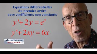 ÉQUATIONS DIFFÉRENTIELLES DU PREMIER ORDRE PARTIE II [upl. by Une324]