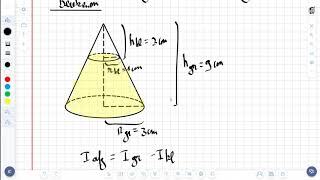 Ruimtemeetkunde  Inhoud van afgeknotte kegelpiramide berekenen [upl. by Mahla999]