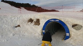 HOW DO ADULTS COPE on their first fun ski slope LOurs Des Pres  MEGEVE ski resort  Feb 2024 [upl. by Zoubek566]