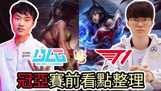 【LOL】T1 VS BLG S14世界賽冠軍賽前看點整理 [upl. by Ardaed]