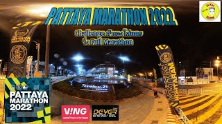 PATTAYA MARATHON 2022 Challengeตัวเองใส่แตะวิ่งFull Marathon [upl. by Davidde]