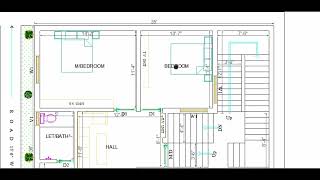 35x36 house plan  3535 house plan west facing [upl. by Melas489]