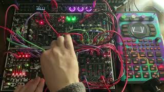 Eurorack Modular  SP404 MK2 Slow Reverby Techno Thing Jam 17 [upl. by Hgeilhsa]