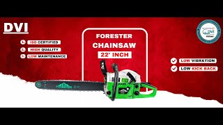 Forester Chainsaw With 2 Stroke 58CC Air Cooled Petrol Engine Power With 22quot inch Blade DVI [upl. by Ruphina]