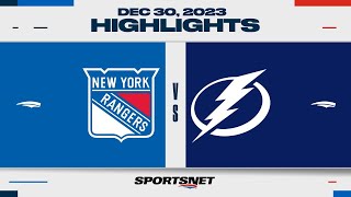 NHL Highlights  Rangers vs Lightning  December 30 2023 [upl. by Drucie]