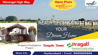 pragati townships pvt ltd open plots Bhongir one kilometer rannge inrealestate real [upl. by Siver]