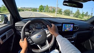 2023 Ford Explorer STLine  POV Test Drive [upl. by Aronow335]