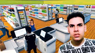 MEU MERCADO FALIU NO PRIMEIRO DIA  Supermarket Simulator [upl. by Salaidh617]