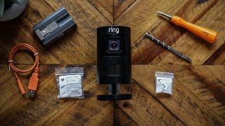 Ring Stick Up Cam Installation with Solar Panel  Review and Setup [upl. by Aneleh821]