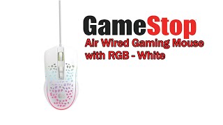 GameStop Air Wired Gaming Mouse with RGB  White Unboxing [upl. by Eninnej]