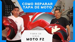 Choque de Moto FZ reparado con Fibra de vidrio  FZ 150 [upl. by Tioneb]