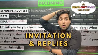 Invitation writing class 12  invitation and reply class 12  by Rahul Dwivedi [upl. by Adamik]