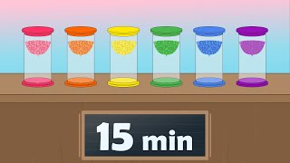 15 Minute Timer Rainbow Sand [upl. by Akirdnas47]