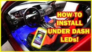 HOW TO Install MultiColoured LEDs Under Dash and Passenger Seating [upl. by Suoinuj]