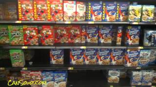 Breakfast Cereal Aisle USA Review Kelloggs POST American Grocery Stores [upl. by Haldan636]