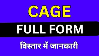 CAGE full form in Medical [upl. by Aneral]