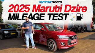 2025 Maruti Dzire AMT  Mileage Test amp Review  MotorBeam [upl. by Ijuy]