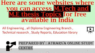 Some Websites where you can access Thesis for free  engineering education [upl. by Rojas119]