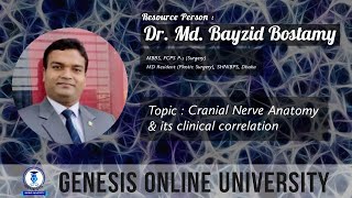 Cranial Nerve Anatomy amp its clinical correlation  Anatomy  Genesis Online University [upl. by Crosley]