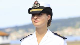 Princess Leonor’s baptism of the sea wins medal on her first Day at Navy School [upl. by Lachus]