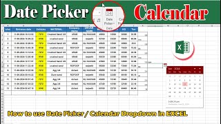 How to Add Calendar In Excel  How to Insert A Calendar In Excel  Date Picker In Excel [upl. by Leidgam]