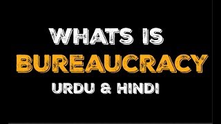 What is bureaucracy In Hindi Urdu  Meaning of Bureaucracy  Basic Concept [upl. by Nowed]